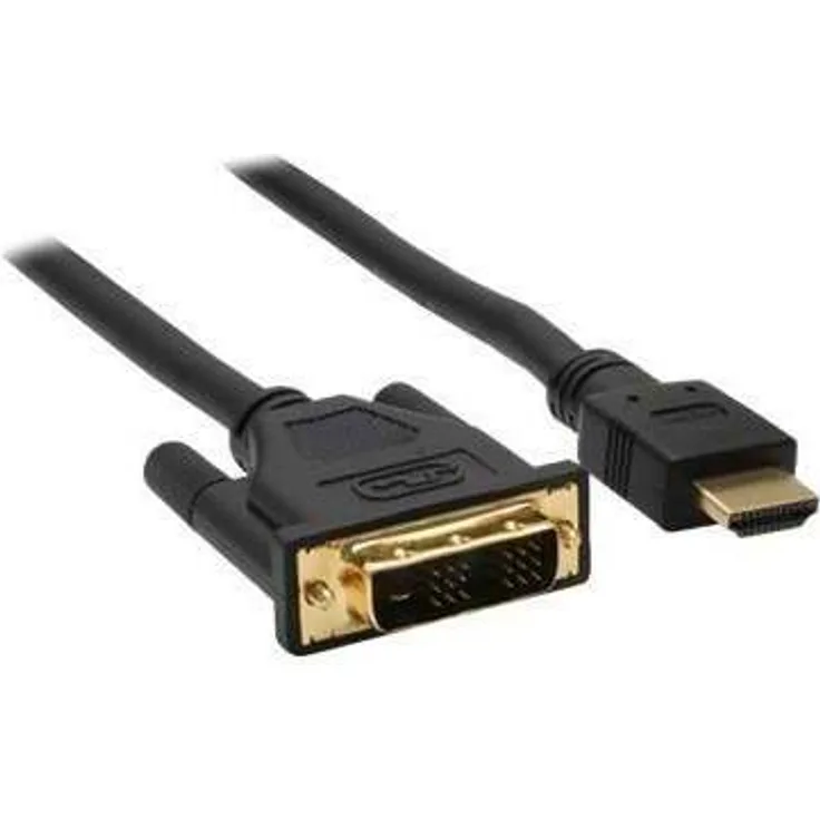 INLINE - Videokabel - Single Link - HDMI / DVI - HDMI, 19-polig (M) - DVI-D (M) - 2 m - abgeschirmt - ( HDMI 1.3 ) - Weiß