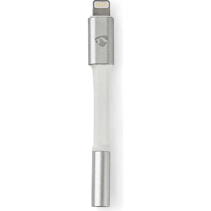 Nedis Audioadapter, 8-poliger Lightning-Stecker auf 3,5-mm-Buchse, Adapter, silber