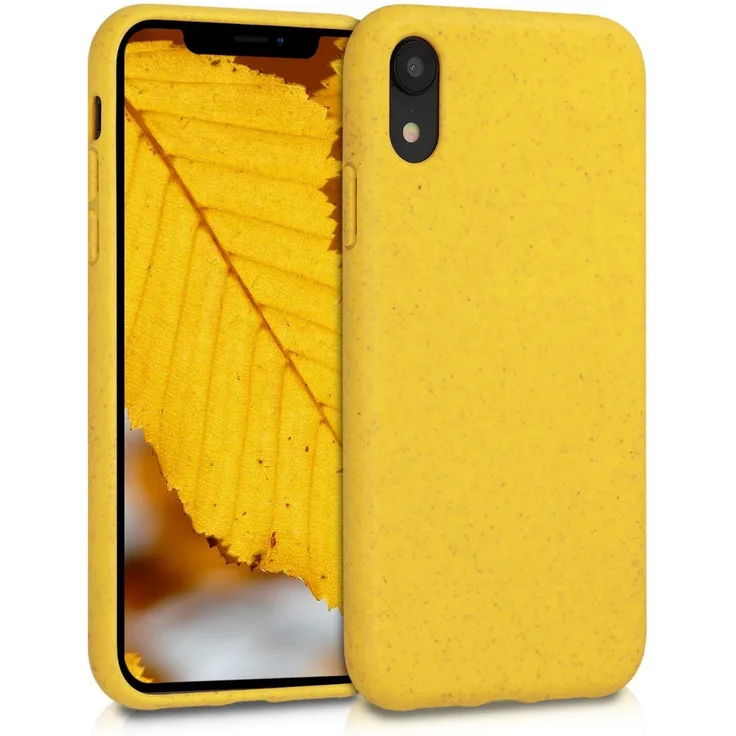 kalibri Handyhülle, Hülle für Apple iPhone XR - Handy Schutzhülle aus Stroh und Silikon