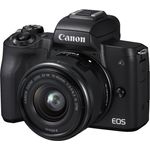 Canon EOS M50 spiegellose Systemkamera mit Objektiv EF-M 15-45mm IS STM (24,1 MP, dreh- und schwenkbares 7,5 cm (3 Zoll) Touchscreen LC-Display, Digic 8, 4K Video, OLED EVF, WLAN, Bluetooth), schwarz