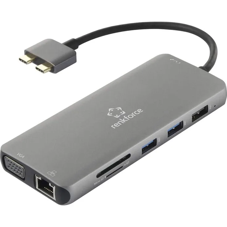 Renkforce RF-4533848 USB-C Notebook Dockingstation Passend für Marke: Apple MacBook inkl. Ladefunktion