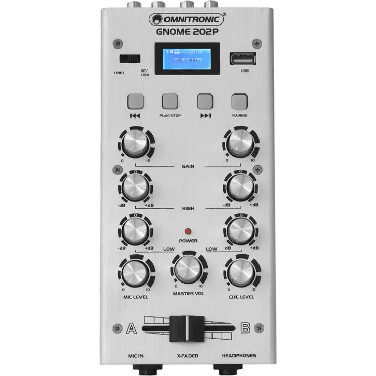 OMNITRONIC GNOME-202P Mini-Mixer silber