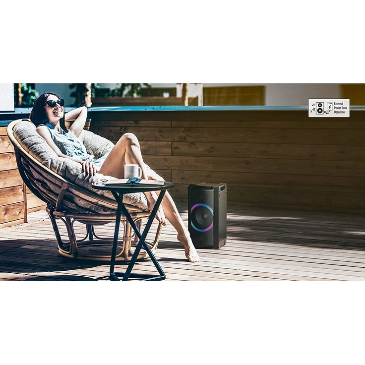 Panasonic SC-TMAX5 Party Bluetooth-Lautsprecher mit Subwoofer, Lichteffekt, schwarz – Bild 5