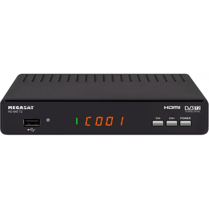 Megasat HD 645 T2 DVB-T/T2, HDMI, EPG, schwarz