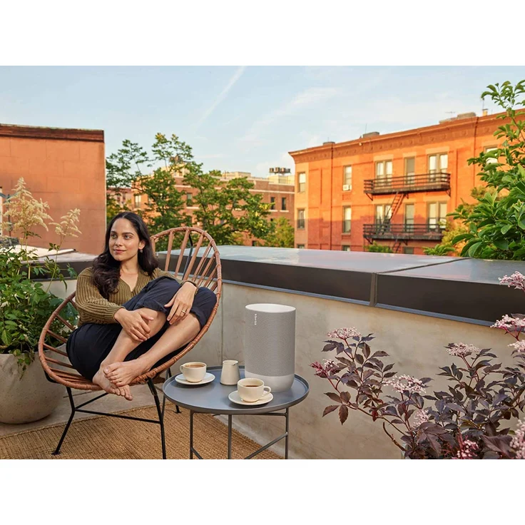 Sonos Move Multiroom-Lautsprecher mit Alexa, Google Assistant, wetterfest, stoßfest, geeignet für Indoor, Outdoor, weiß – Bild 6