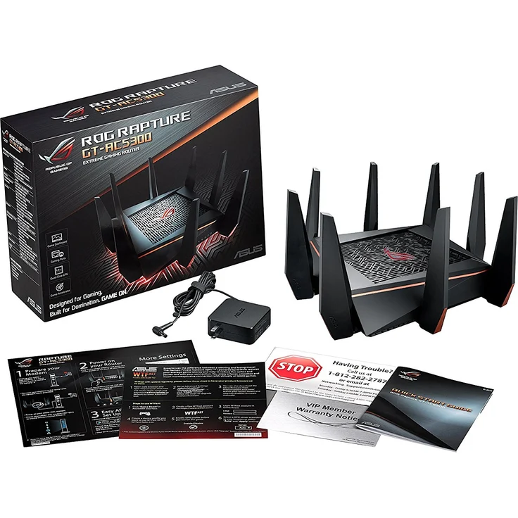 Asus GT-AC5300 ROG Rapture Gaming Router (Ai Mesh WLAN System, WiFi 5 AC5300, Gaming Engine, 8x Gigabit LAN Link Aggregation, App Steuerung, AiProtection, Multifunktion USB 3.0) – Bild 4