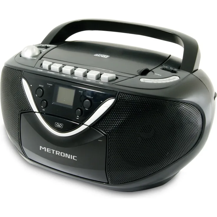 Metronic 477131 CD--Kassettenradio schwarz