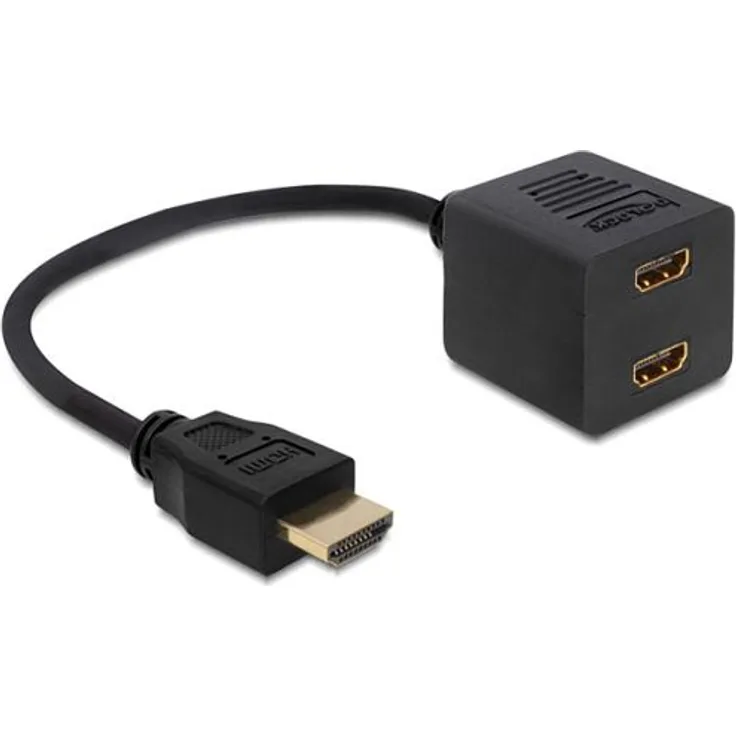 Delock High Speed HDMI mit Ethernet Splitter 1 X Stecker zu 2 x Buchse