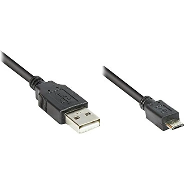 Good Connections - USB Anschlusskabel - USB 2.0 Typ A (M) -> micro USB 2.0 Typ B (M) - 1.8 m - schwarz (2510-MB02)