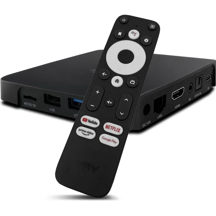 YAY GO Android TV HIGH-END 4K UHD Streaming Box Android 10.0 und Chromecast integriert