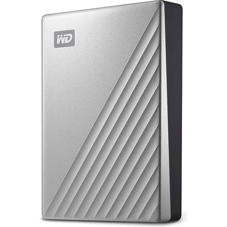WD My Passport Ultra for Mac WDBPMV0050BSL - Festplatte - verschlüsselt - 5 TB - extern (tragbar) - USB 3.1 (USB-C Steckverbinder) - 256-Bit-AES - Silber (WDBPMV0050BSL-WESN) – Bild 1