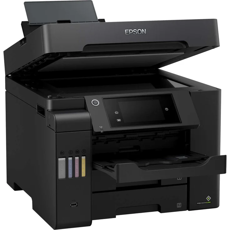 Epson EcoTank ET-5800 4-in-1 Tintenstrahl-Multifunktionsgerät (Drucker, Scanner, Kopierer, Fax) Auflösung: 1200 x 4800, USB, LAN, WLAN 802.11a/b/g/n/ac, Mobile Print, AirPrint, Wi-Fi Direct, Cloud Print (C11CJ30401) – Bild 3