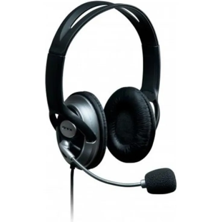 connect IT CI-70 Headset PC mit Mikrofon einfache Installation schwarz/silber