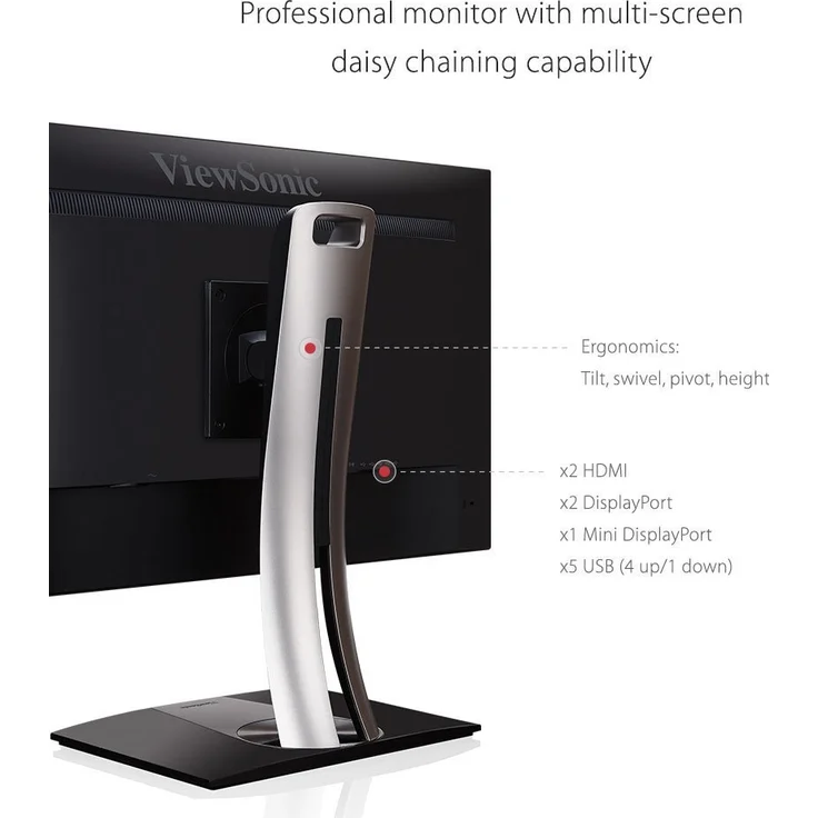 Viewsonic VP2768 - 27 Zoll, WQHD (2560 x 1440), IPS-Panel, 60Hz, 14ms, 350cd/m² – Bild 6