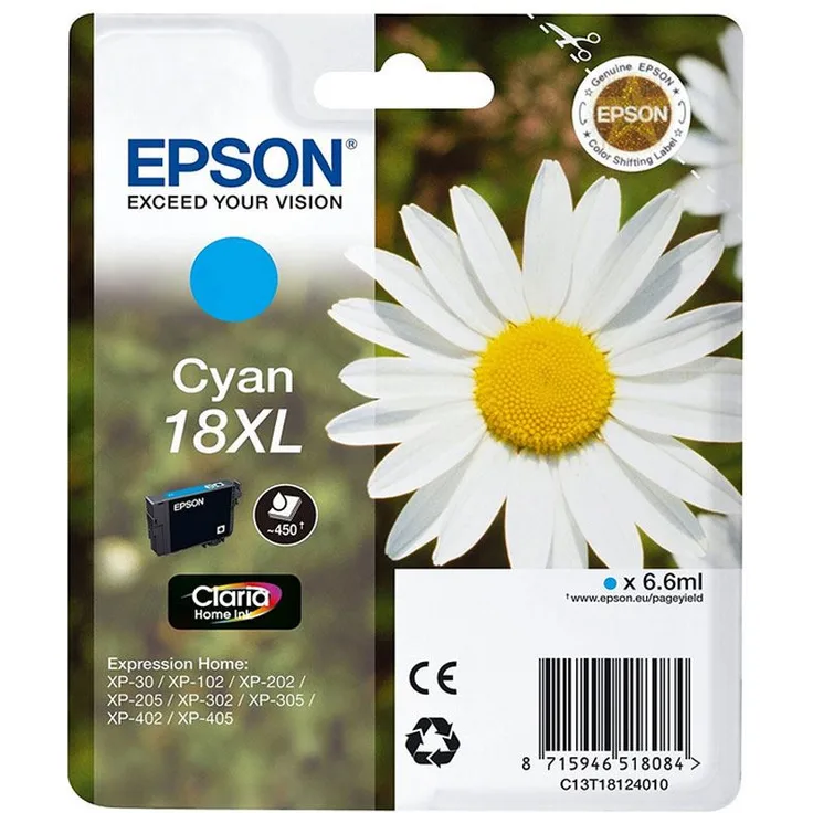 Epson C13T18124012 6.6ml 45Seiten Cyan Tintenpatrone