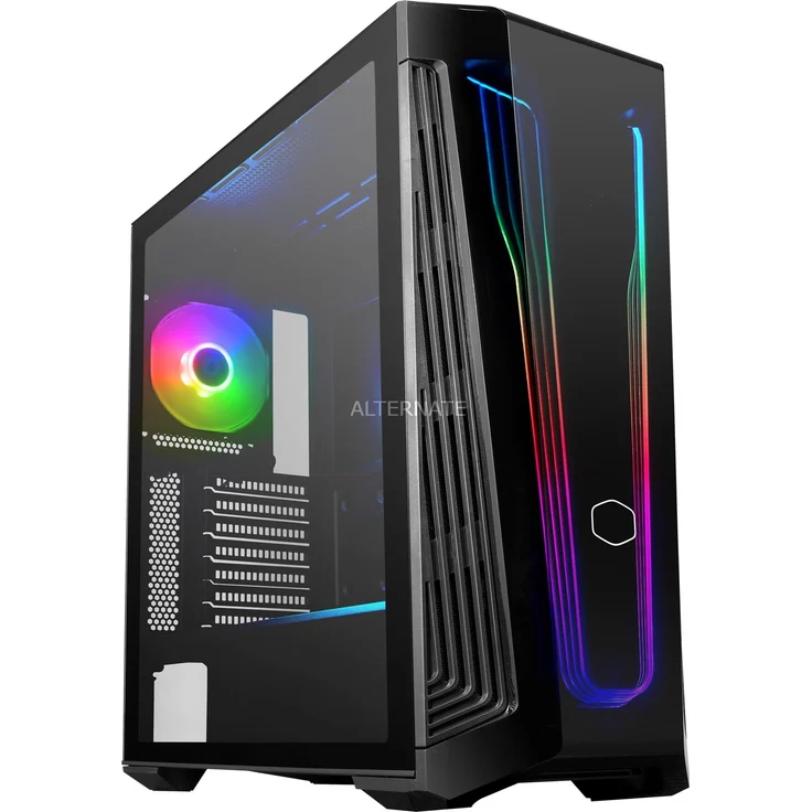 Cooler Master MasterBox 540 Tower-Gehäuse, schwarz, Tempered Glass – Bild 1