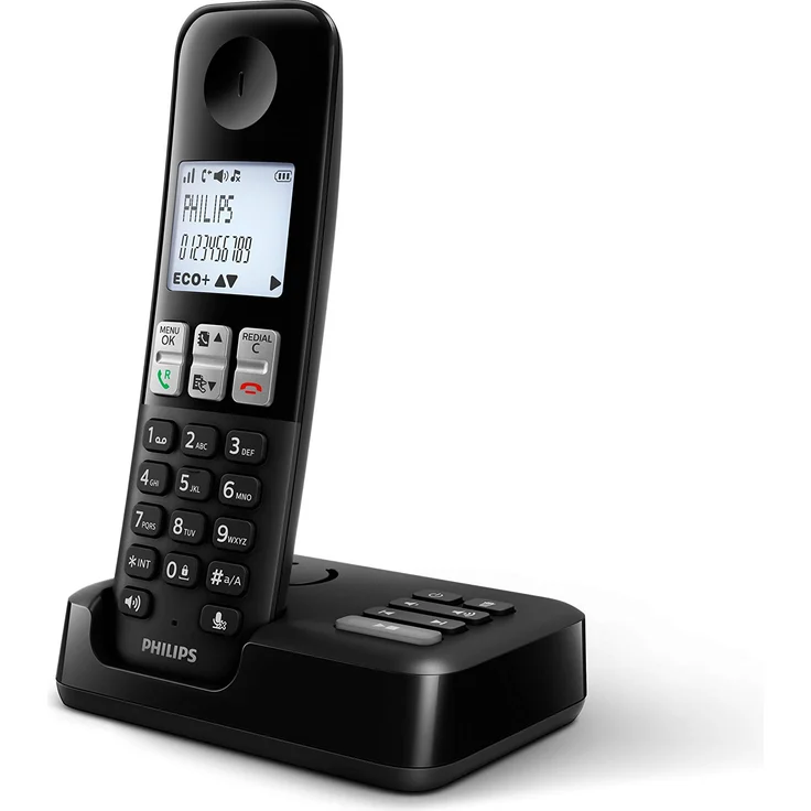 Philips D2551B-01 DECT Schnurlostelefon mit Anrufbeantworter – Bild 1