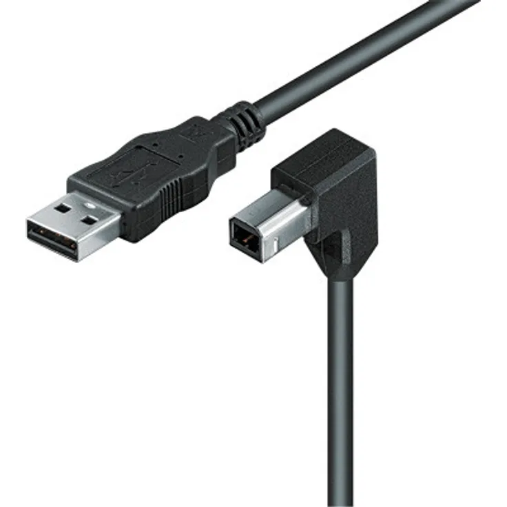 Tecline 1 m USB A – USB B 1 m USB A USB B schwarz Kabel USB – Kabel USB (1 m, USB A, USB B, männlich