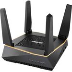 Asus RT-AX92U Router (Ai Mesh WLAN System, WiFi 6 AX6100, Tri-Band, 4x Gigabit LAN, 1.8 GHz DC CPU, AiProtection, USB 3.0, 160 MHz, 1er Pack)