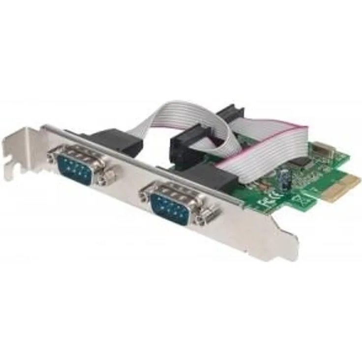 Manhattan 152082 Serielle PCI-Express-Karte (Zwei DB9-Ports für x1-x4-x8-x16 Lanes)