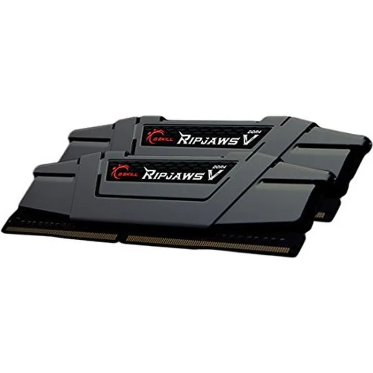 Gskill F4-3200C16D-32GVK Memory D4 3200 32GB C16 RipV K2 2X 16GB, 1,35V, RipjawsV schwarz - Preisvergleich