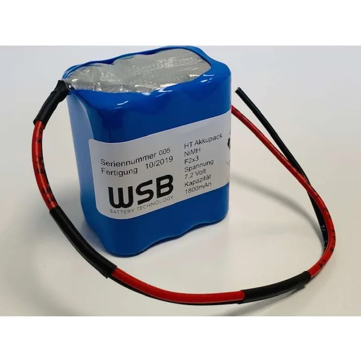 Akku 7,2V 1800mAh F2x3 AA Mignon AA 200mm Kabel