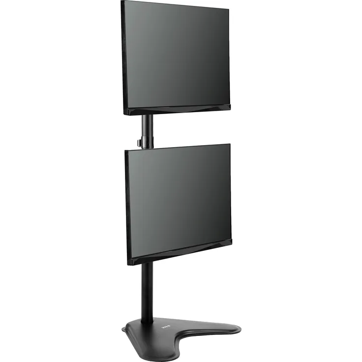 VIVO Stand-V002L Dual Monitor Schreibtisch Ständer freistehende LCD Halterung, hält in vertikaler Position, 2 Bildschirme bis 76,2 cm (30 Zoll)