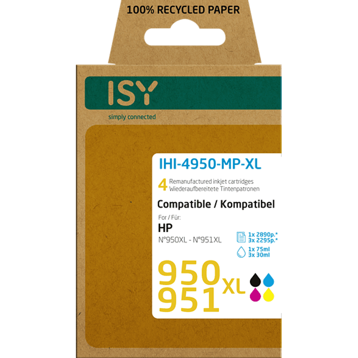 ISY IHI-4950-MP-XL Tintenpatrone Mehrfarbig