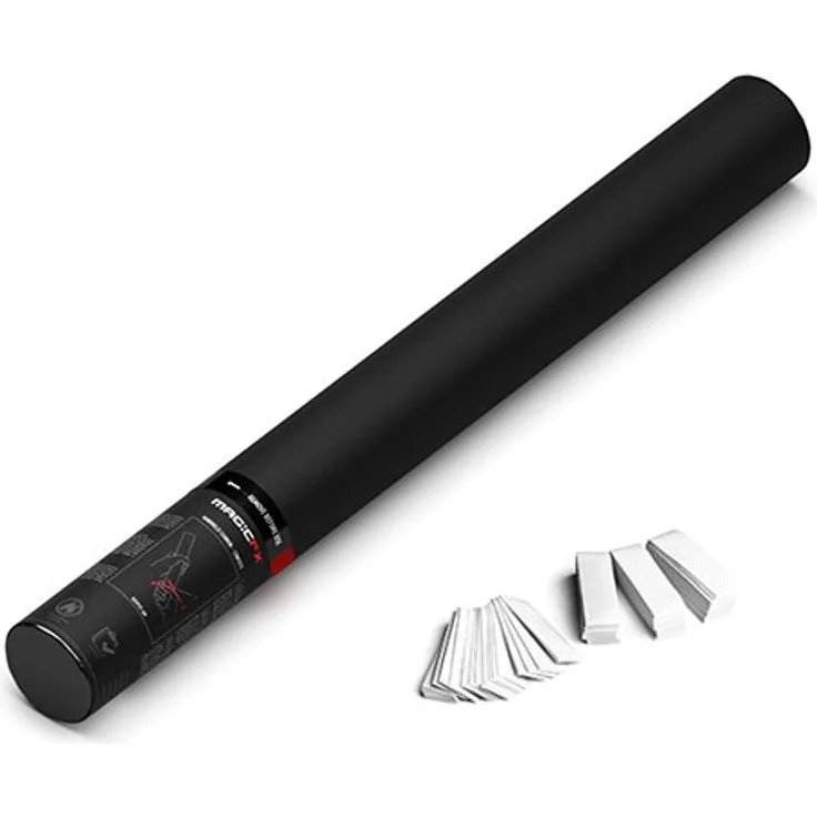 Magic FX Handbetriebene Konfettikanone 50cm - Weiß