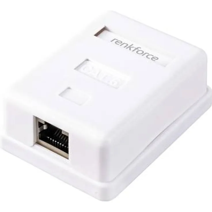 Renkforce Netzwerkadapter Aufputz CAT 6 1 Port Weiß