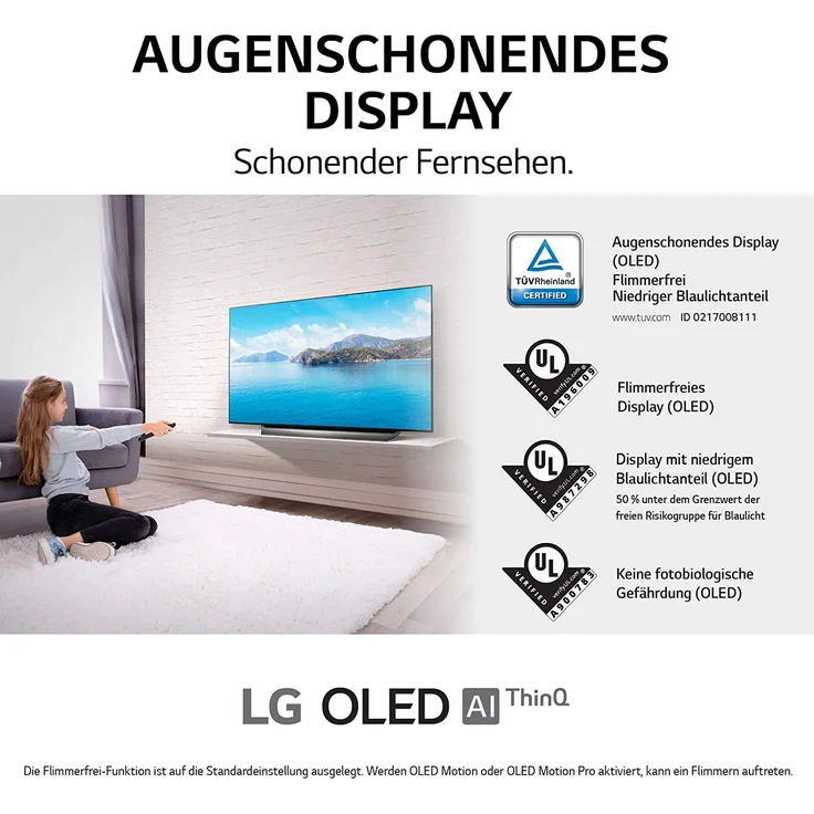 LG OLED77C17LB 195 cm (77 Zoll) OLED Smart TV (Ultra HD, HDR) HD-Triple-Tuner (Sat, Antenne, Kabel) Modelljahr 2021 Energieklasse G (DE-Modell) – Bild 6