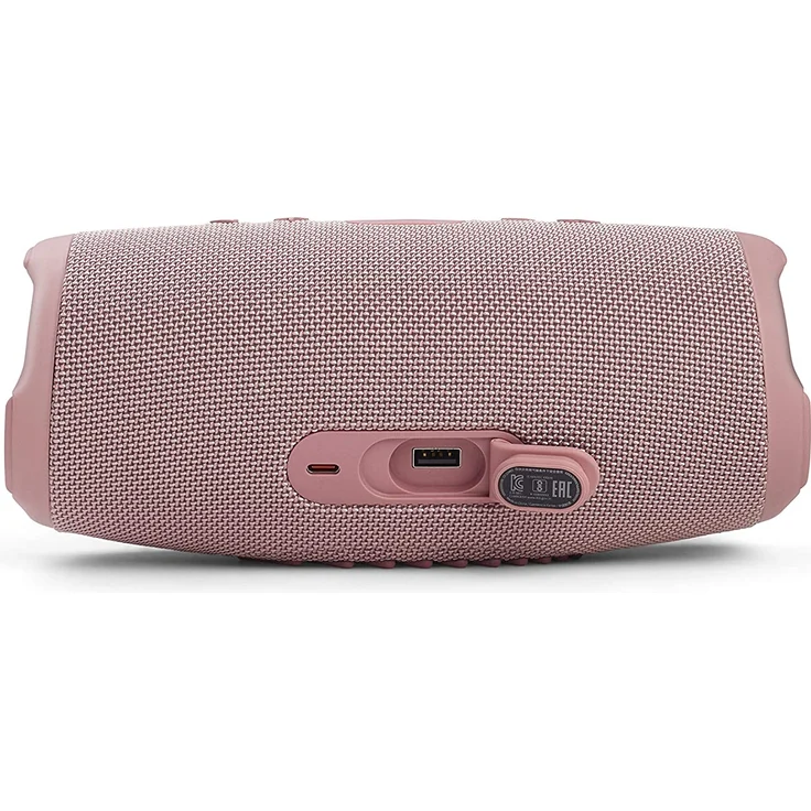 JBL Charge 5 Bluetooth-Lautsprecher mit 20 Stunden Akkulaufzeit, Powerbank, PartyBoost, wasserfest rosa – Bild 4