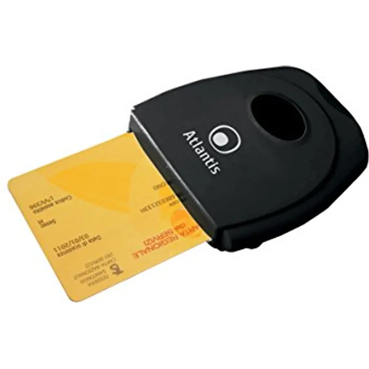 Atlantis Land P005-SMARTCR-U Schwarz Smart-Card-Lesegerät - Smart-Card-Lesegeräte (97,4 x 52,8 x 63,5 mm, , FCC, BSMI, PCSC, EMV, Microsoft Windows 98-ME-2000-XP-Vista-7)