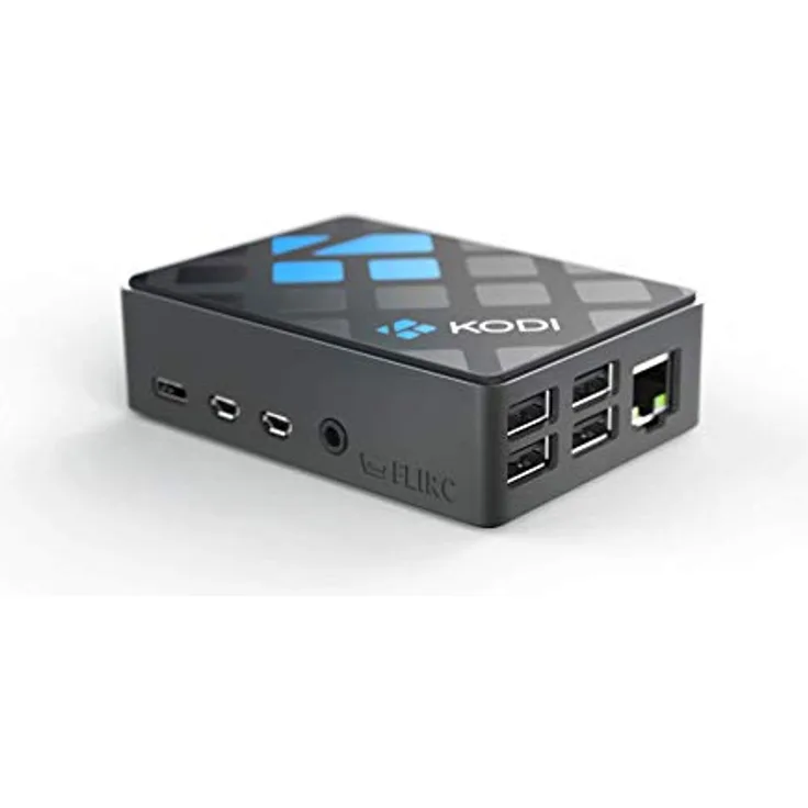 FLIRC Case KODI Edition - Aluminium Gehäuse für Raspberry Pi 4, schwarz
