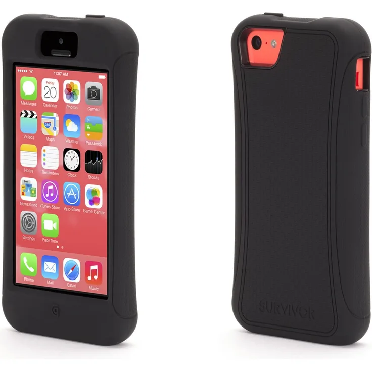 Griffin Technology GB38162 Slim Back Case für Apple iPhone 5C schwarz