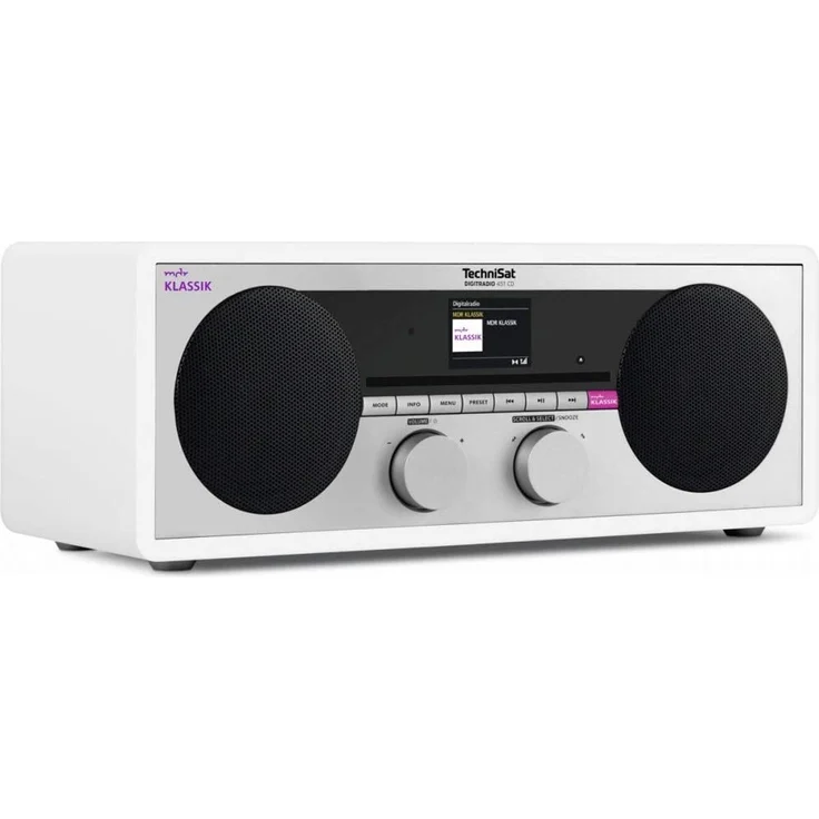 TSAT DigitRadio 451 CD MDR Klassik Edition CD-Radio mit Wecker, TFT-Display, weiß – Bild 2