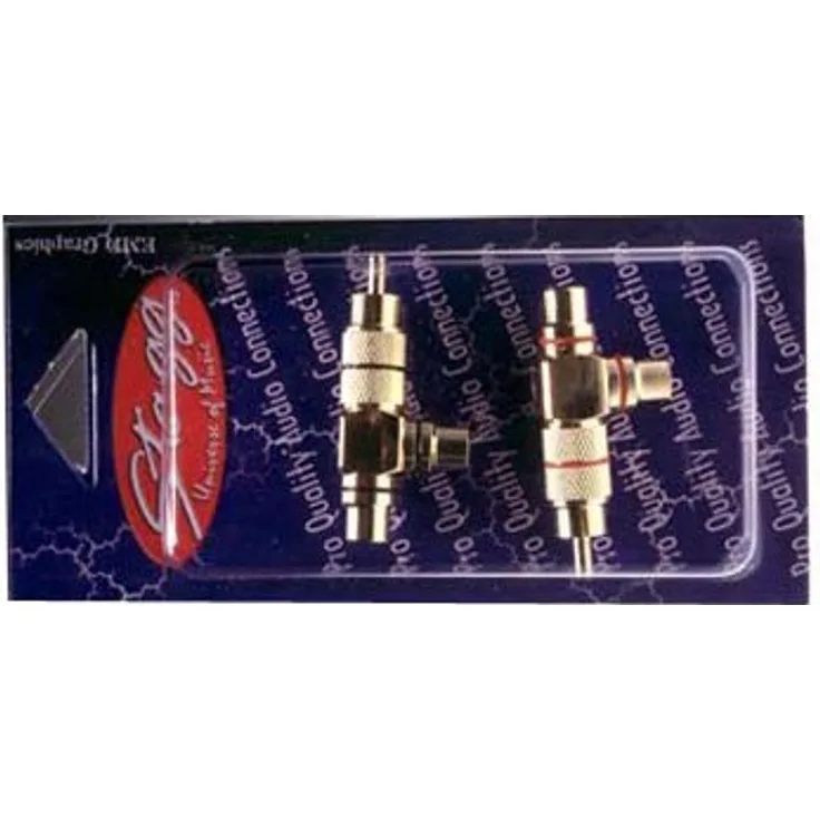 Stagg AC-CFCMH RCA ADAP Stecker mit Buchse gold (2-er Pack)