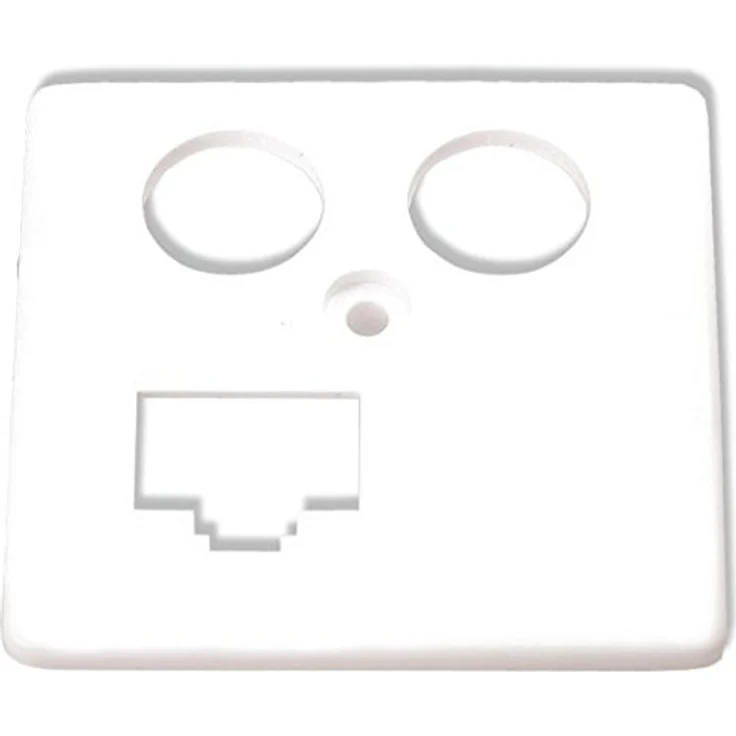 HOMEWAY HW-ZP-EK13S 8/8 RJ45 Zentralplatte TV+LAN 50mm rw - Preisvergleich – Bild 1