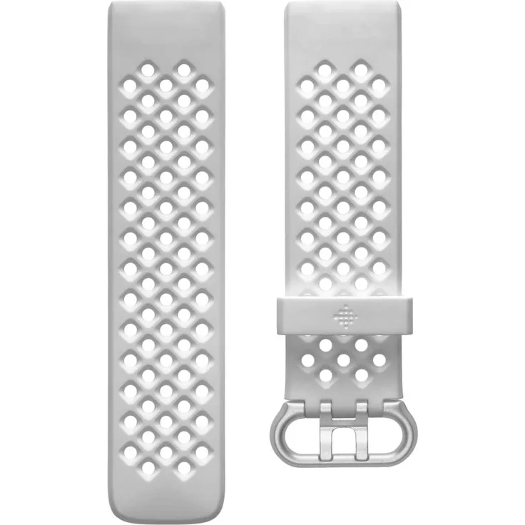 Fitbit Charge 4, Sport Band Ersatzarmband, Frost White, Large
