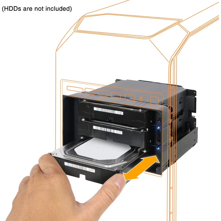 ICY DOCK flexiDOCK MB830SP-B - Wechselrahmen-Dock trägerlos für 3X 3,5 Zoll SATA-SAS Festplatte – Bild 1