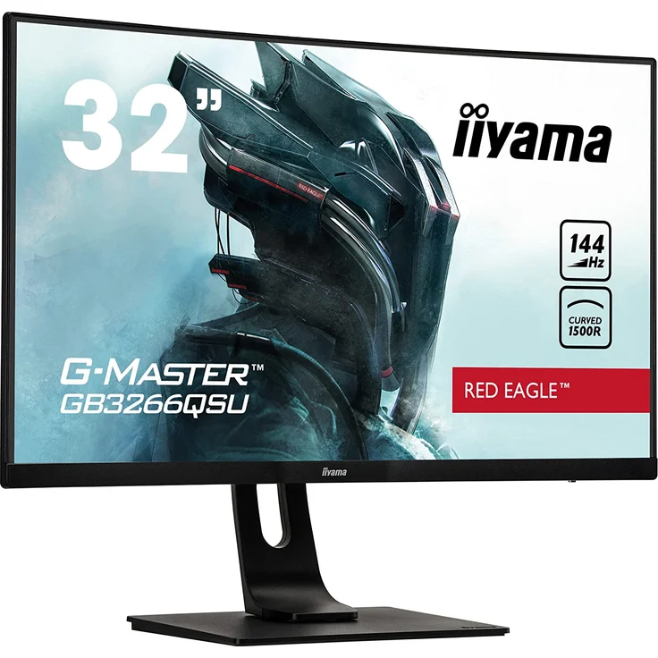 iiyama G-Master GB3266QSU-B1 Red Eagle - 31,5 Zoll, QHD (1440p) (2560 x 1440), VA-Panel, 144Hz, 1ms, 400cd/m² (GB3266QSU-B1) – Bild 2