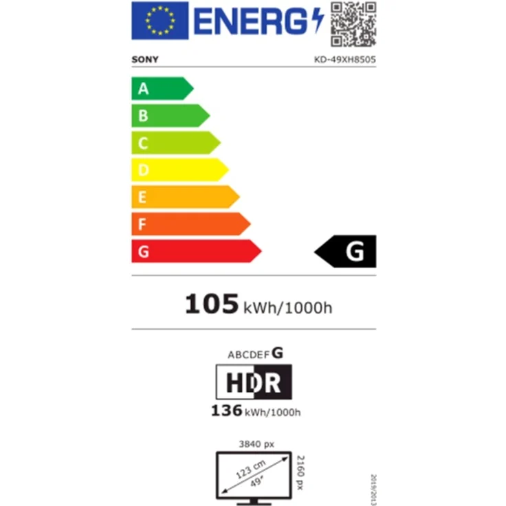 Sony KD-49XH8505 123 cm (49 Zoll) LED Smart TV (Ultra HD, HDR) HD-Triple-Tuner (Sat, Antenne, Kabel) Modelljahr 2020 Energieklasse G – Bild 10