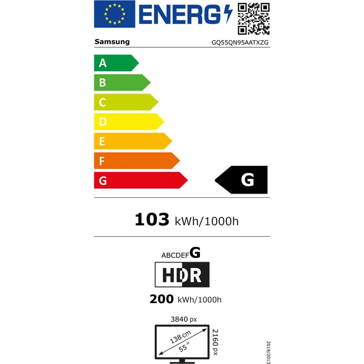 Samsung GQ55QN95AAT 138 cm (55 Zoll) Neo QLED Mini LED 4K Smart TV (Ultra HD, HDR, Direct LED) Twin HD-Triple-Tuner (Sat, Antenne, Kabel) Modelljahr 2021 Energieklasse G (DE-Modell) – Bild 5