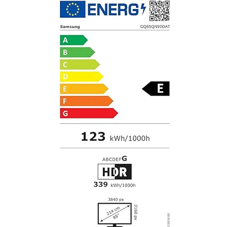 Samsung Neo QLED 4K QN90D Fernseher 85 Zoll, Samsung TV mit Neural Quantum 4K AI Gen2 Prozessor, Quantum-Matrix-Technologie, AI 4K Upscaling, Smart TV, KI TV, GQ85QN90DATXZG, Deutsches Modell [2024] in Graphit Grey – Bild 6