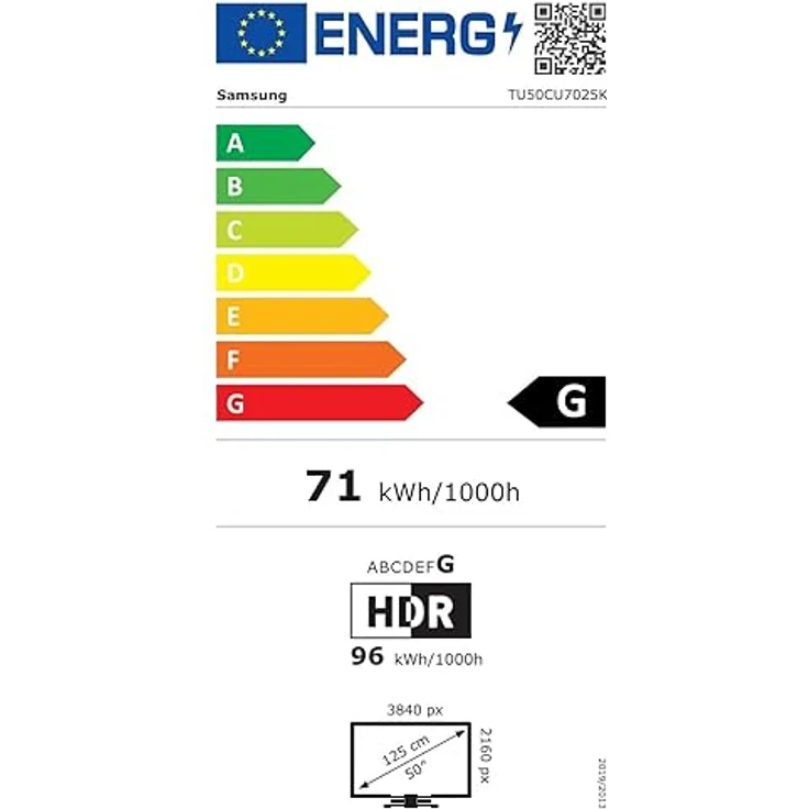 Samsung 50AU7020 50'' Crystal UHD 4K Smart TV - 125 cm - HDR - Gaming HUB - 3xHDMI – Bild 11