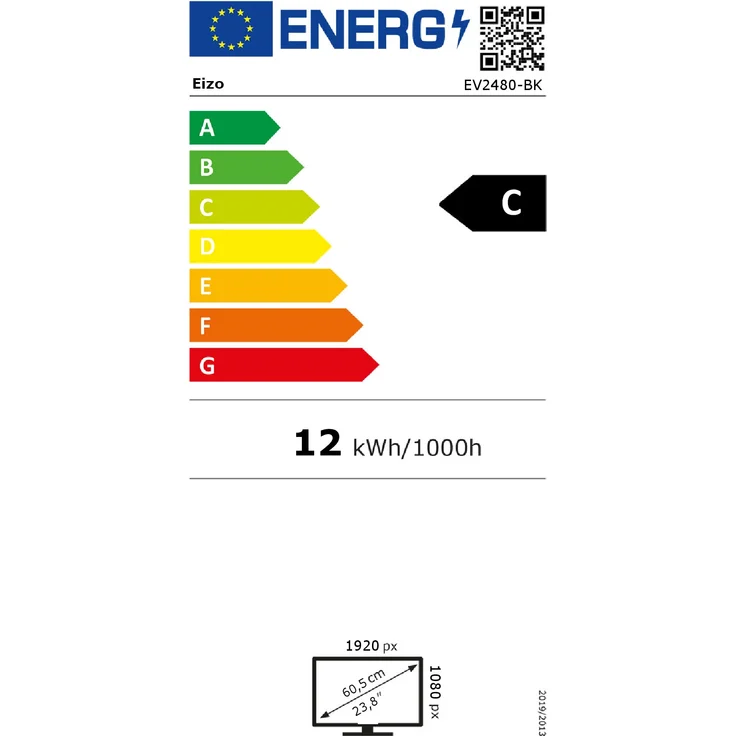EIZO EV2480-BK - 23,8 Zoll, Full HD (1920 x 1080), IPS-Panel, 60Hz, 5ms, 250cd/m² (EV2480-BK) – Bild 7