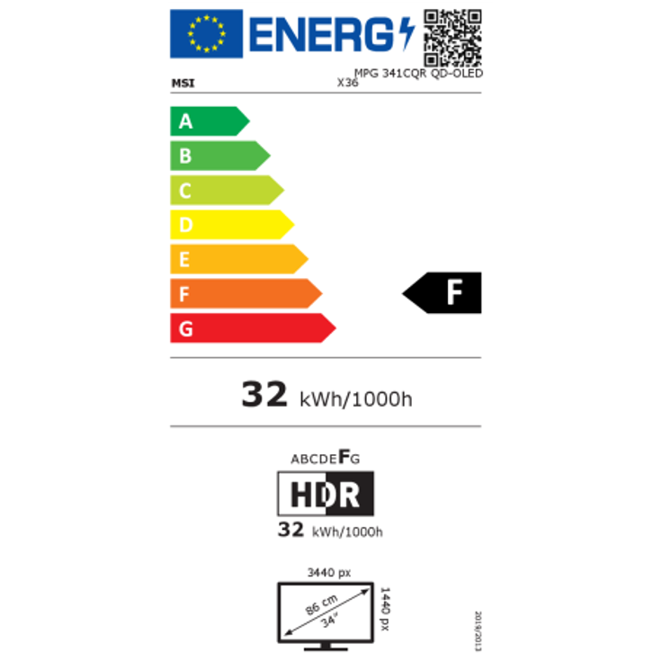 MSI MPG 341CQRDE QD-OLED X36 Gaming Monitor - 360Hz, 0,03ms GtG – Bild 2