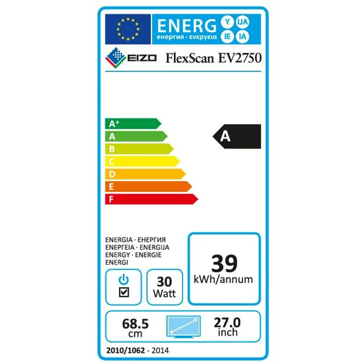 Eizo FlexScan EV2750W schwarz (EV2750-BK) - 27 Zoll, WQHD (2560 x 1440), IPS-Panel, 60Hz, 5ms, 350cd/m² – Bild 7