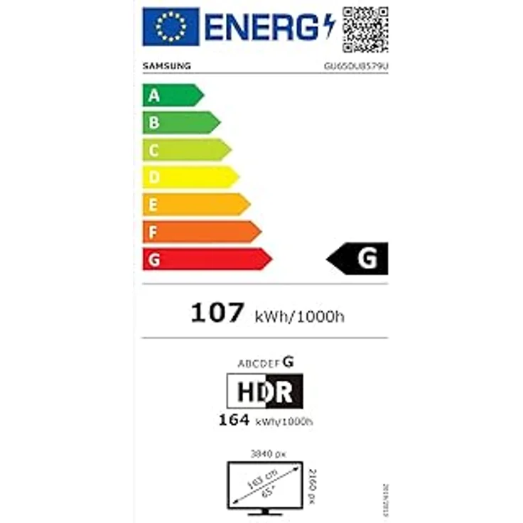 Samsung Crystal UHD 4K DU8579 Fernseher 65 Zoll, Dynamic Crystal Color, 4K Upscaling, AirSlim Design, Smart TV, GU65DU8579UXZG, Deutsches Modell [2024] – Bild 6