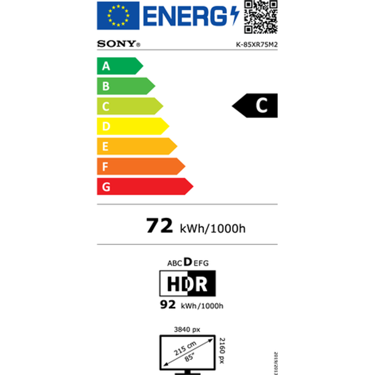 BRAVIA 7 II K-85XR75M2 215 cm (85") True RGB LED TV schwarz  – Bild 23